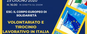 Il corpo europeo di solidarietà: incontro gratuito in diretta Zoom Il corpo europeo di solidarietà: incontro gratuito in diretta Zoom