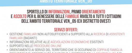 Nuovo servizio: Sportello Famiglia di Ambito Nuovo servizio: Sportello Famiglia di Ambito