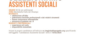 Studio Progetto seleziona assistenti sociali abilitati